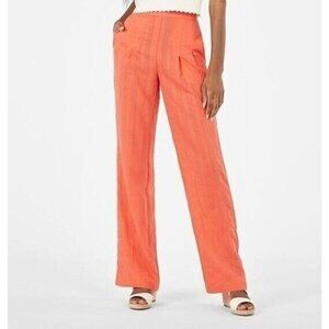 Hot Coral Women's XL Wide leg Pants Just Fab Cool and Comfortable